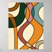 Serene Savanna Gentle Abstract Modern Earthy  ポスター (正面)