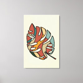 Serene Savanna Kind Leaf Abstract Modern Art キャンバスプリント