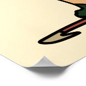 Serene Savanna Kind Lion Abstract Modern Art ポスター (角)