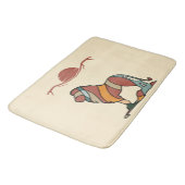 Serene Savanna Kind Lion Abstract Modern Earthy  バスマット (アングル)