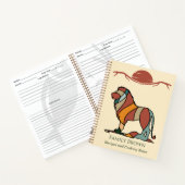 Serene Savanna Kind Lion Abstract Modern Recipe ノートブック (内部)