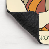 Serene Savanna Kind Lion Abstract Monogram マウスパッド (コーナー)