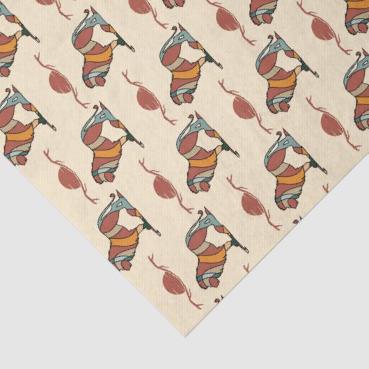 Serene Savanna Kind Lion Abstract Pattern 薄葉紙 (詳細)