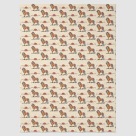 Serene Savanna Kind Lion Abstract Pattern 薄葉紙