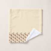 Serene Savanna Kind Lion Abstract Pattern Bath  バスタオルセット (ウォッシュタオル)