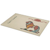 Serene Savanna Kind Lion Custom Family Name カッティングボード (角)