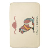 Serene Savanna Kind Lion Custom Name Bath Mat バスマット (正面縦)