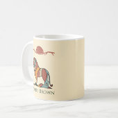 Serene Savanna Kind Lion Personalized Modern Earth コーヒーマグカップ (正面左)