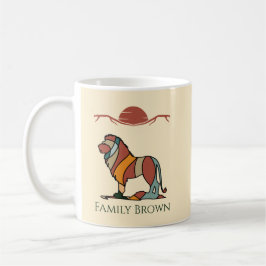 Serene Savanna Kind Lion Personalized Modern Earth コーヒーマグカップ