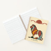 Serene Savanna Kind Lion Personalized Modern Earth ノートブック (内部)