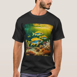 Serene Seahorse Symphony: A Family's Dance in the Tシャツ