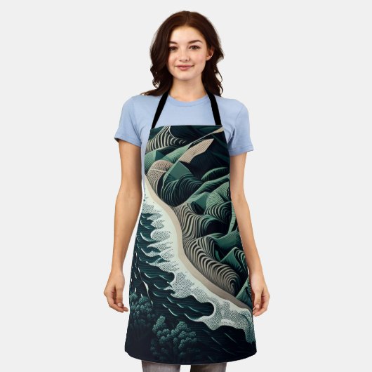 Serene Shores エプロン (着用した状態)