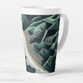 Serene Shores カフェラテマグ (右アングル)