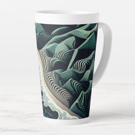 Serene Shores カフェラテマグ (右アングル)