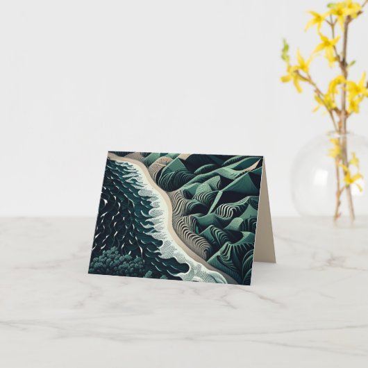 Serene Shores カード (黄色い花)