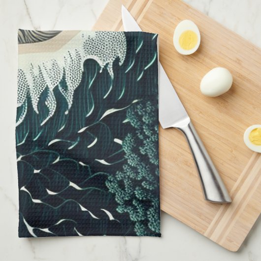 Serene Shores キッチンタオル (四つ折り)