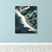 Serene Shores キャンバスプリント (インサイチュ (ウッドフロア))