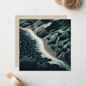 Serene Shores ノートカード (正面/裏面インサイチュ)