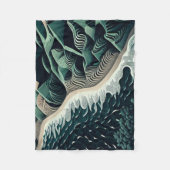 Serene Shores フリースブランケット (正面)