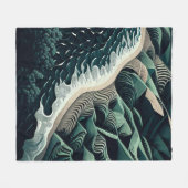 Serene Shores フリースブランケット (正面(横))