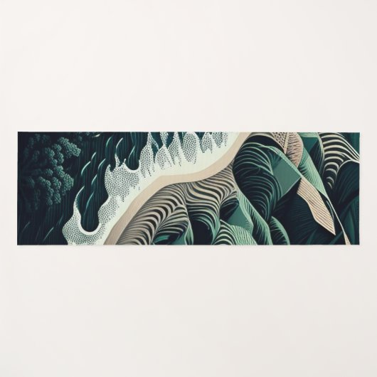 Serene Shores ヨガマット (正面(横))