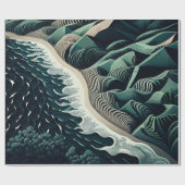 Serene Shores ラッピングペーパー (フラット)