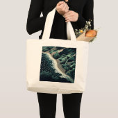 Serene Shores ラージトートバッグ (正面(商品))