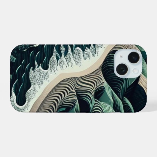 Serene Shores iPhone 15ケース (裏面横)