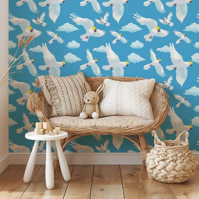 Serene Sky Cockatoos：フライトお洒落 壁紙 (クリエイターアップロード済み)