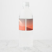 Serene Solace Sunset Church Water Label ペットボトルラベル (裏面)