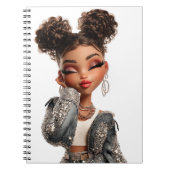 Serene Sparkle Muse Spiral Photo Notebook ノートブック (正面)