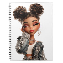 Serene Sparkle Muse Spiral Photo Notebook ノートブック