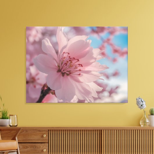 Serene Spring Flower Art Canvas Print キャンバスプリント (インサイチュ (リビング))