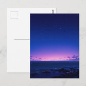 Serene Starry Night Sea Horizon ポストカード (正面/裏面)