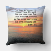 SERENE SUNRISE JOHN 3:16写真デザイン クッション (裏面)