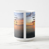 SERENE SUNRISE PHILIPPIANS 4:13写真聖なる書物、 経典 コーヒーマグカップ (中央)