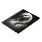 "Serene Swan" Floral Art Spiral Notebook ノートブック (左側)