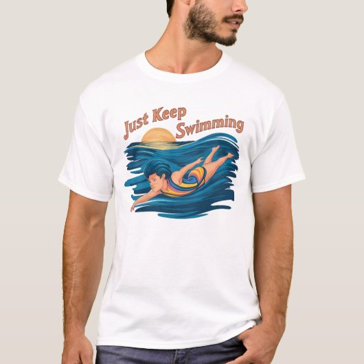 Serene Swim:Just 保 Swiming Tシャツ (正面)