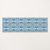 Serene symmetric ice blue abstract pattern ヨガマット (裏面(横))