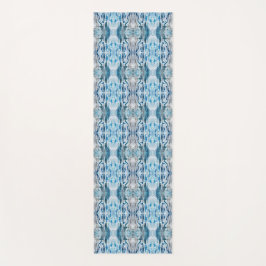 Serene symmetric ice blue abstract pattern ヨガマット