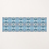 Serene symmetric ice blue abstract pattern ヨガマット (正面(横))