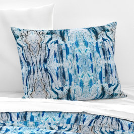 Serene symmetric ice blue L-size abstract pattern 枕カバー