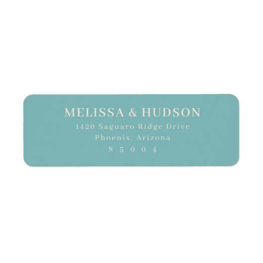 Serene Teal Minimalist ラベル (正面)