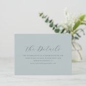 Serene Teal Typographic Elegancy エンクロージャーカード (スタンド正面)