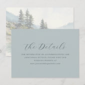 Serene Teal Typographic Elegancy エンクロージャーカード (正面/裏面)