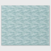 Serene Teal Water Wave Minimalist ラッピングペーパー (フラット)