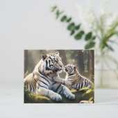 Serene Tiger Forest Postcard – Elegant Wildlife ポストカード (スタンド正面)
