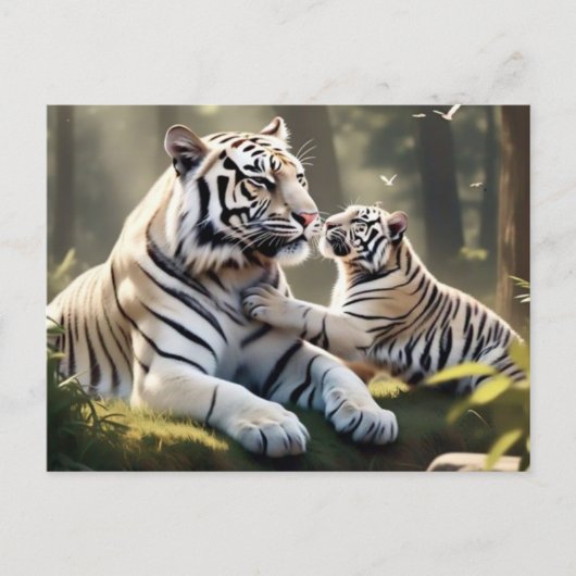 Serene Tiger Forest Postcard – Elegant Wildlife ポストカード (正面)