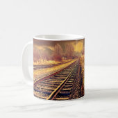 Serene TrainトラックPhoto Coffee Mug コーヒーマグカップ (正面左)