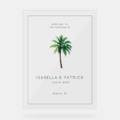 Serene Tropical Palm Tree アクリルサイン (正面)